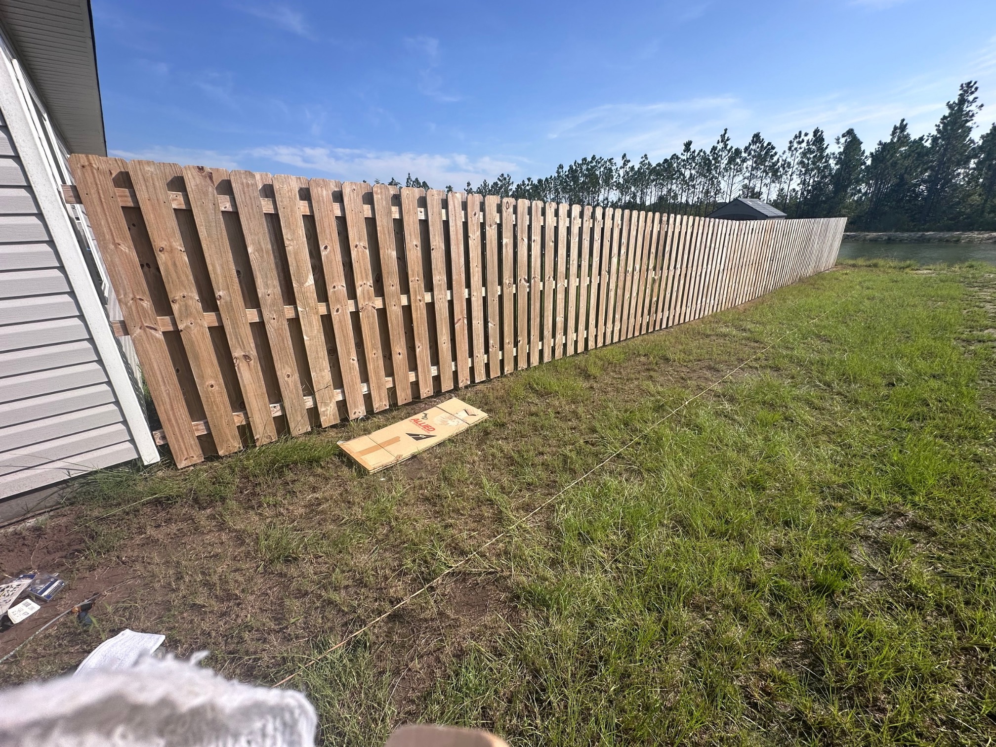 Walthour Legacy Enterprises wood fence project, Hinesville GA