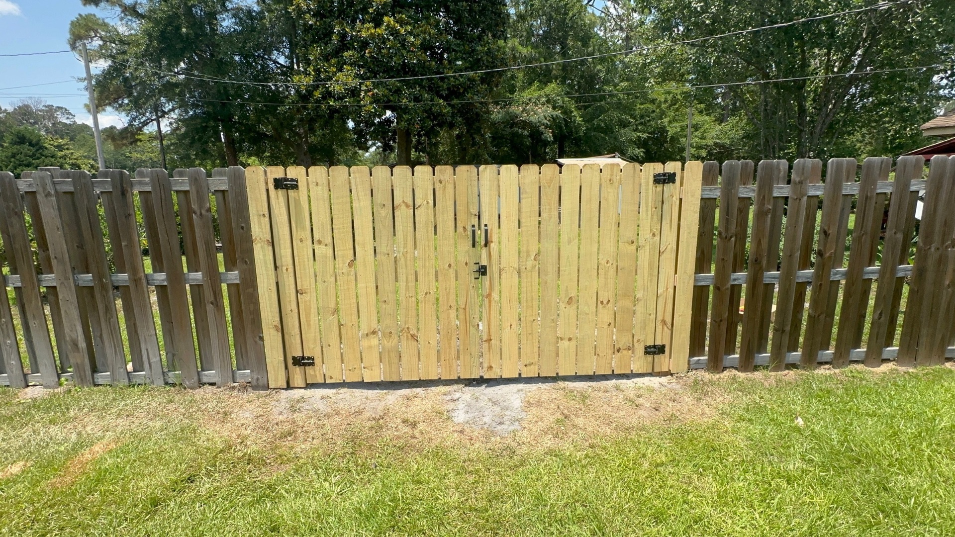 Walthour Legacy Enterprises wood gate repair project, Hinesville GA