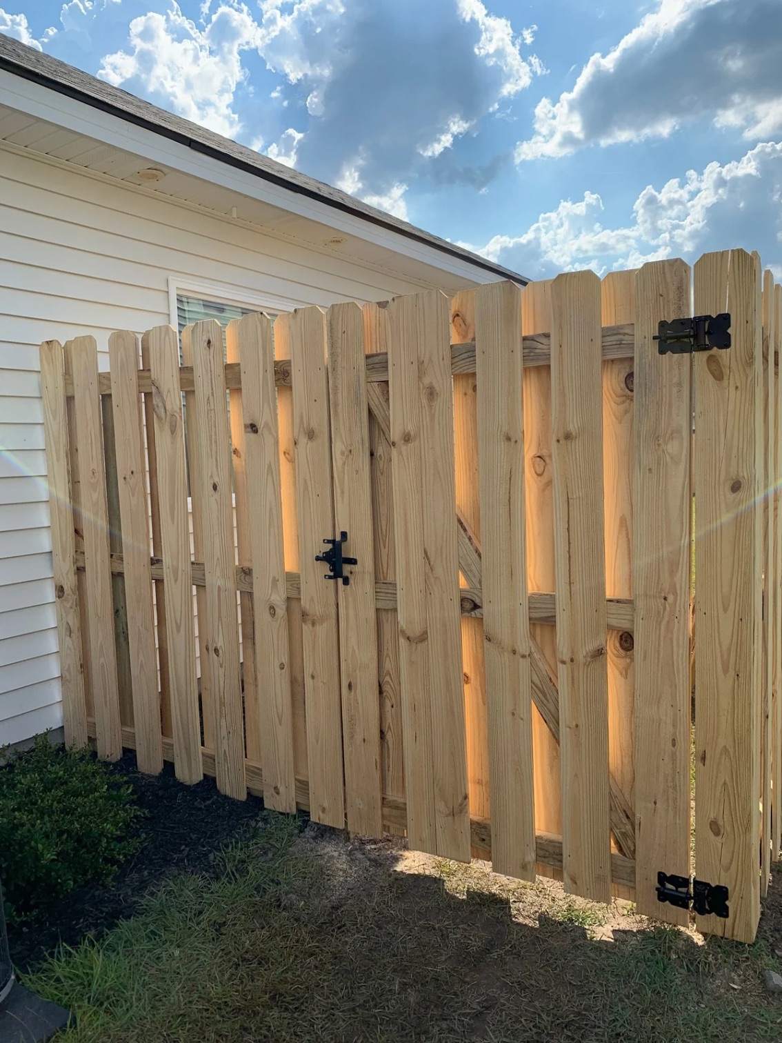 Walthour Legacy Enterprises wood gate installation project, Hinesville GA